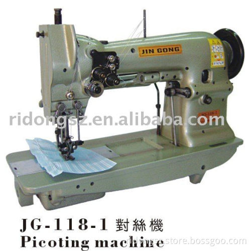 JG-118 grey colour double needle picoting machine
